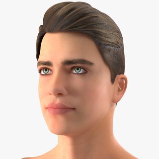 3D Teenage Boy Head