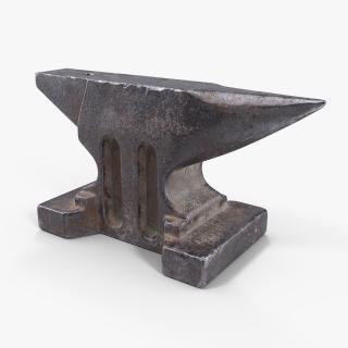 Old Used Anvil 3D model