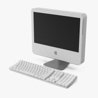 3D Apple iMac G5 Computer with Keyboard