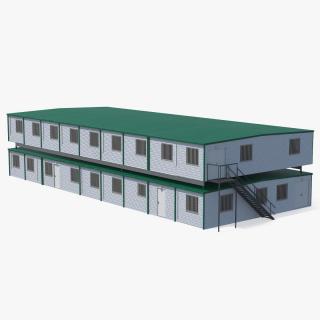 Prefabricated Modular Office Two Story Building 3D