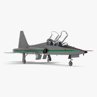 3D model Twinjet Supersonic Jet Trainer Grey