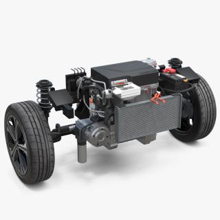 Nissan Leaf Engine and Front Suspension 3D model