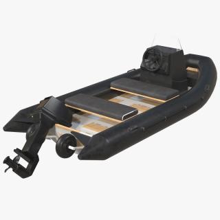 3D model Inflatable Military Motor Boat