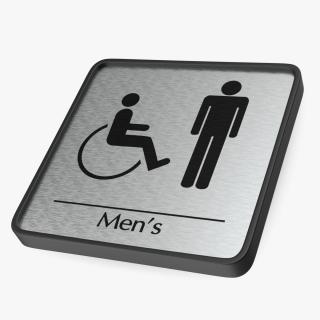 3D Male Accessible Toilet Compliance Sign model