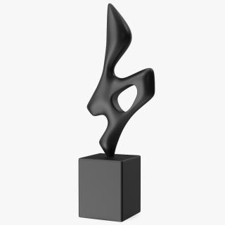 3D Home Decor Sculpture Wooden Black model