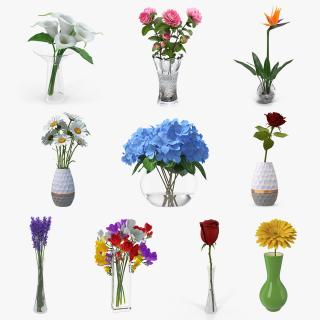 Flowers in Vases Collection 4 3D model