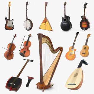 3D Stringed Instruments Collection 7 model