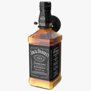 Jack Daniels Bottle with Anti Theft Tag 3D model