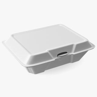 Disposable Food Tray Closed 3D