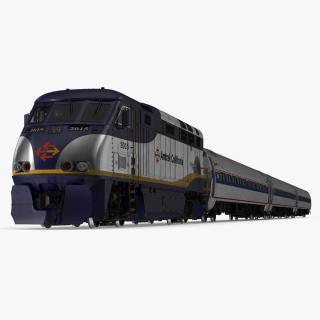 3D Passenger Train Amtrak California model