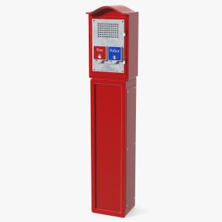 3D Emergency Call Box model