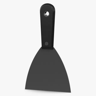 3D Scraper 4 Inch  Black Handle model