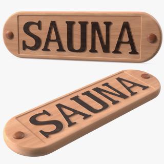 Wooden Sauna Sign 3D