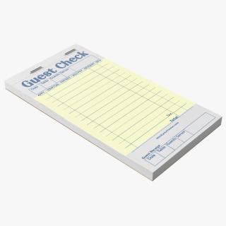 Yellow Pages Guest Check Book 3D model