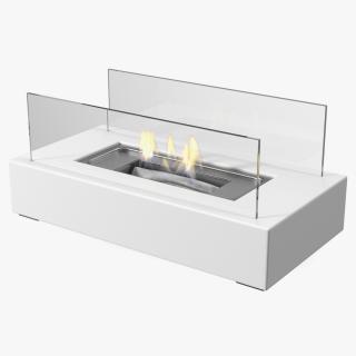 Bio Ethanol Burner White 3D model