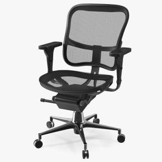 3D Office Chair with Armrests