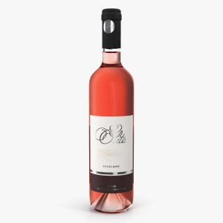 3D Rose Wine Bottle