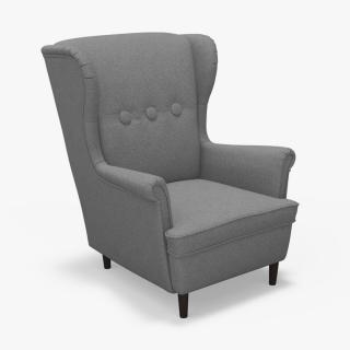 3D Armchair for Children Room IKEA STRANDMON Grey