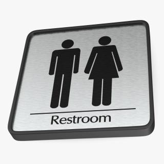 Restroom Compliance Sign 3D model