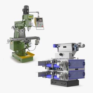 Milling Machines Collection 3D