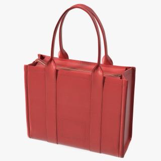 Designer Leather Bag Red 3D model