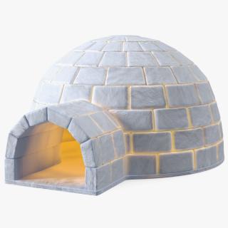 3D Eskimos Igloo Glows at Night model