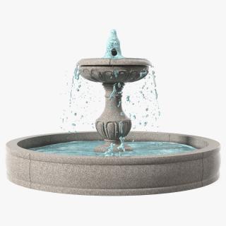 Classic Stone Garden Fountain for 3D Print 3D