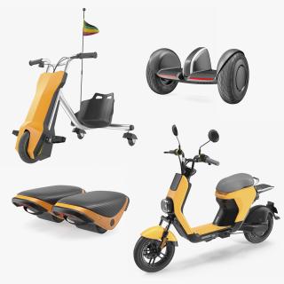 3D Electric Self Driving Vehicles Collection