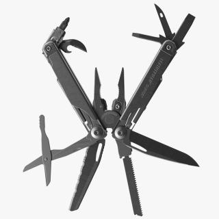 Leatherman Surge Multitool Black Rigged 3D model