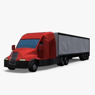 Low Poly Stylized Model Truck 3D model