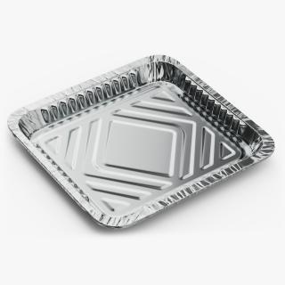 3D Disposable Aluminum Tray for Food 32x32x3cm model