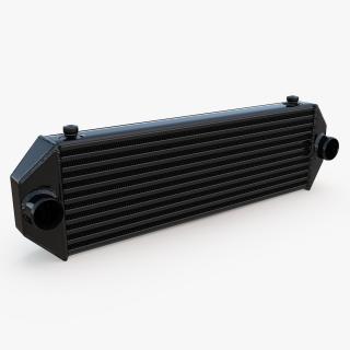 3D Black Car Intercooler Front Side Pipes model