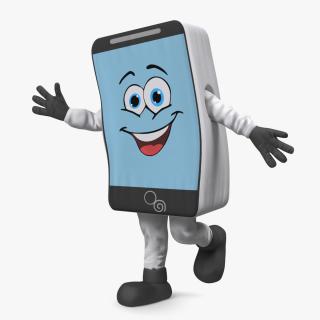 3D model Mascot Character IPhone White Rigged for Cinema 4D