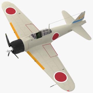 3D Mitsubishi A6M Zero Zeke Rigged