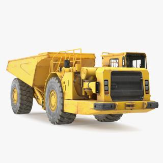 Underground Mining Truck Dirty Rigged 3D