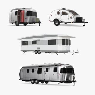 3D Rigged Caravans Collection 5 model