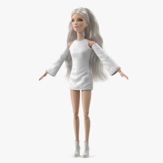 3D model Barbie Doll White Dress T-pose