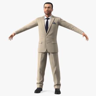 Businessman in Beige Suit Fur 3D model