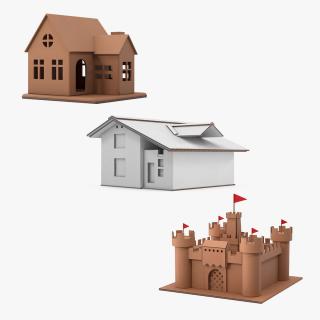 Cardboard Houses Collection 3D