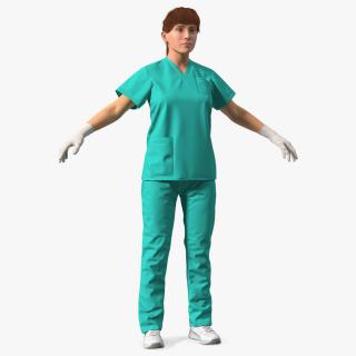 Female Doctor Character Fur 3D