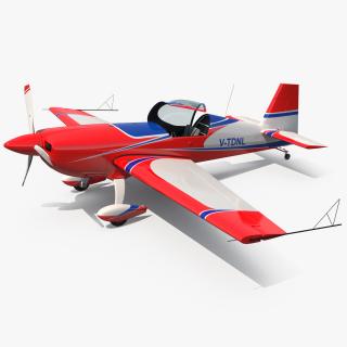 Aerobatic Monoplane Extra EA-300 Rigged 3D model