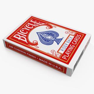 3D model Bicycle Playing Cards Pack Red