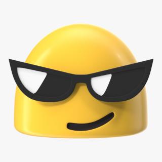 3D Cool Face Android Emoji model