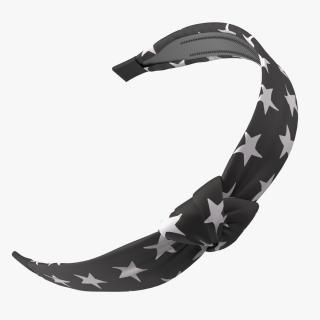 3D model Black Hairband with Stars