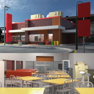 Fast Food Restaurant 2 3D