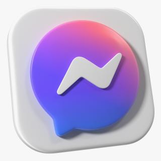 3D Facebook Messenger Icon model