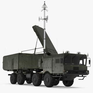 Multi Functional Radar 92n2e for S-400 Battle Position 3D model