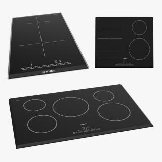 3D Induction Hobs Bosch 3D Models Collection