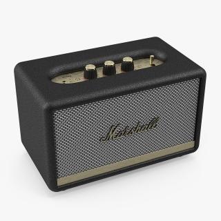 Marshall Acton II Wireless Wi-Fi Smart Speaker Black 3D