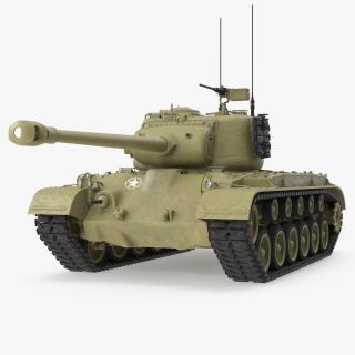 3D model M26 Heavy Tank Pershing Rigged